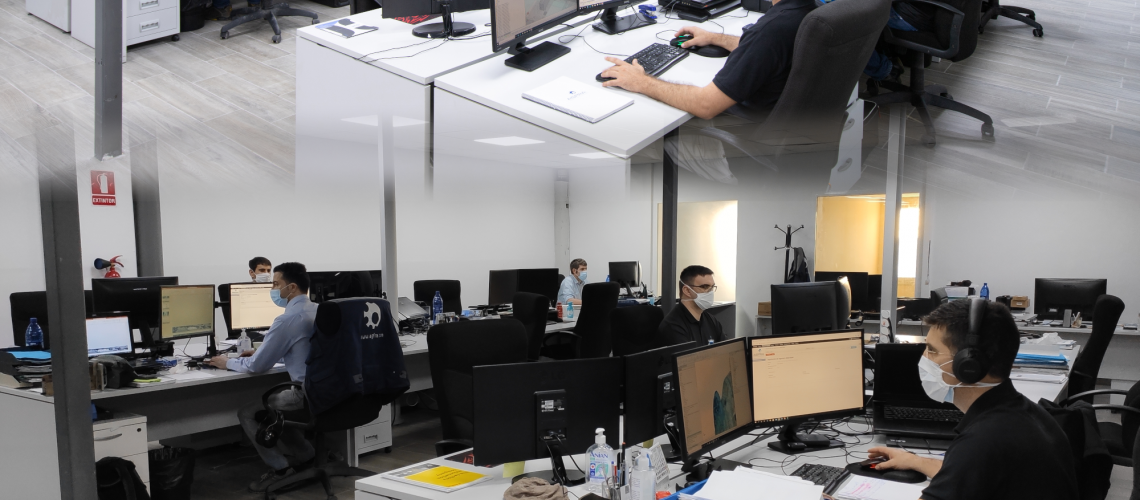 Sala de Ingeniería de Agfra antes y durante la pandemia